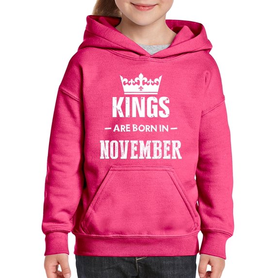 Artix - Big Girls Hoodies and Sweatshirts - Birthday Gift Kings Are Born In November