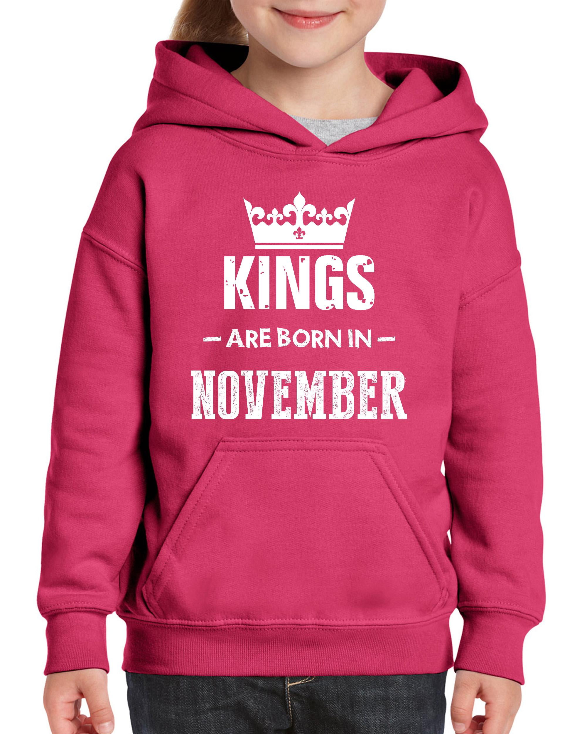 Artix Big Girls Hoodies and Sweatshirts Birthday Gift Kings Are Born In November