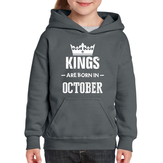 Artix - Big Girls Hoodies and Sweatshirts - Birthday Gift Kings Are Born In October