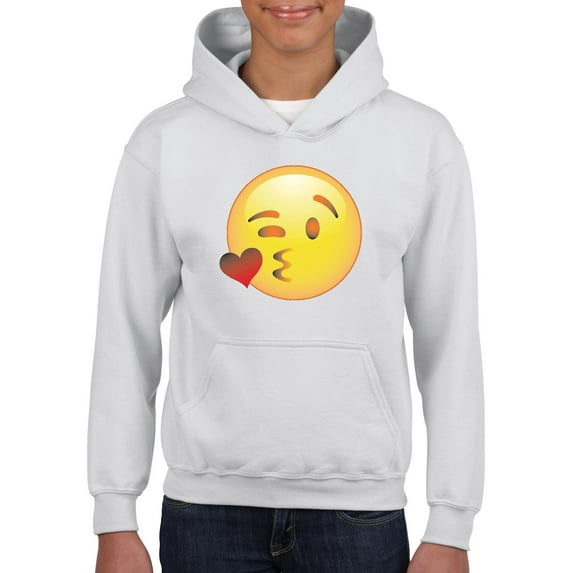 Artix - Big Girls Hoodies and Sweatshirts - Emoji Winky Face