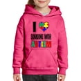 thumbnail image 1 of Artix - Big Girls Hoodies and Sweatshirts - I Love Someone With Autism, 1 of 5