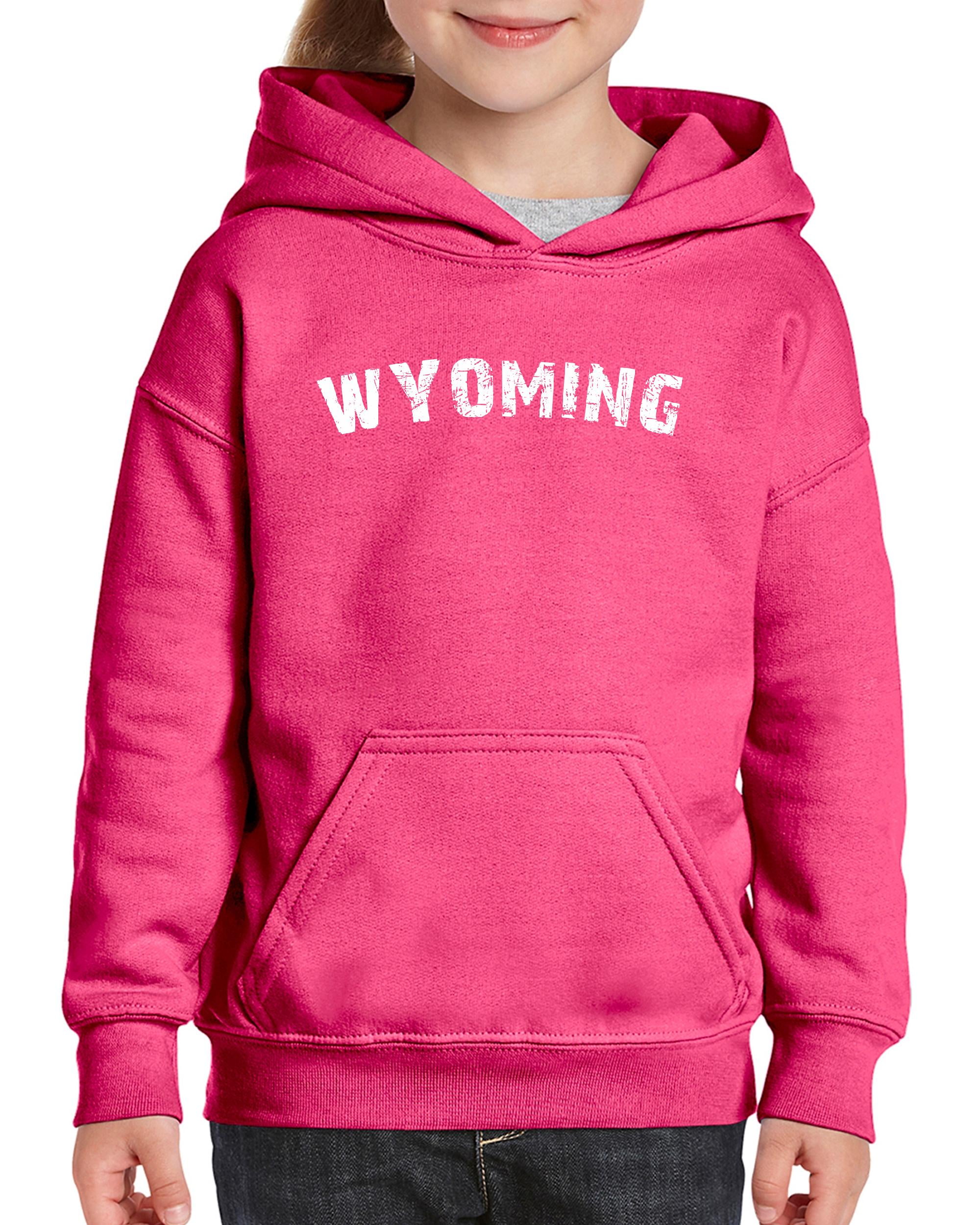 Arch Wyoming Kids & Toddler Hoodie Sweatshirt | Retro Vintage College Style Pullover