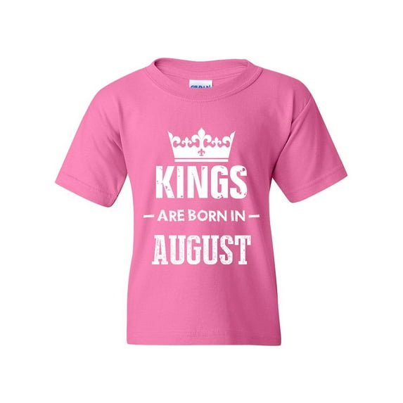 Artix - Big Girls T-Shirts and Tank Tops - Birthday Gift Kings Are Born In August