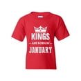 thumbnail image 1 of Artix - Big Girls T-Shirts and Tank Tops - Birthday Gift Kings Are Born In January, 1 of 5
