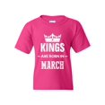 thumbnail image 1 of Artix - Big Girls T-Shirts and Tank Tops - Birthday Gift Kings Are Born In March, 1 of 5