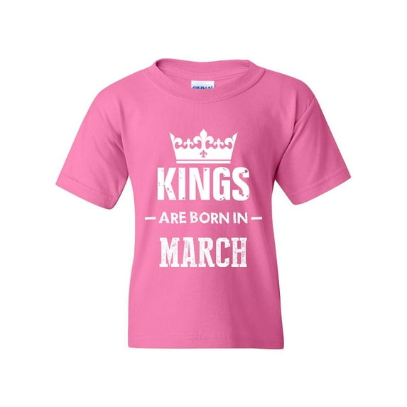 Artix - Big Girls T-Shirts and Tank Tops - Birthday Gift Kings Are Born In March