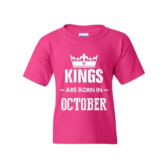 Artix - Big Girls T-Shirts and Tank Tops - Birthday Gift Kings Are Born In October