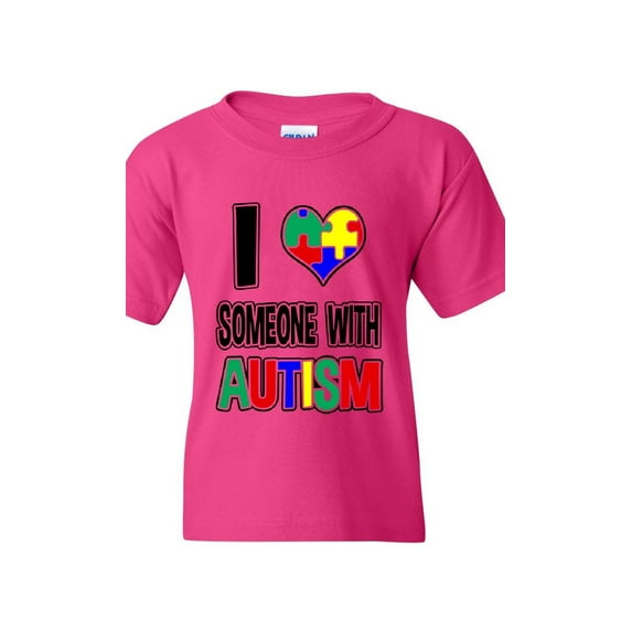 Artix - Big Girls T-Shirts and Tank Tops - I Love Someone With Autism