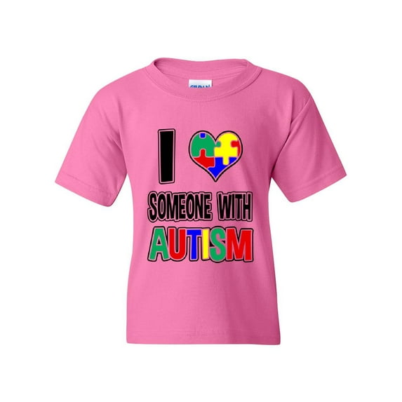Artix - Big Girls T-Shirts and Tank Tops - I Love Someone With Autism