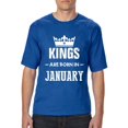 thumbnail image 1 of Artix - Big Men's T-Shirt - Birthday Gift Kings Are Born In January, 1 of 5