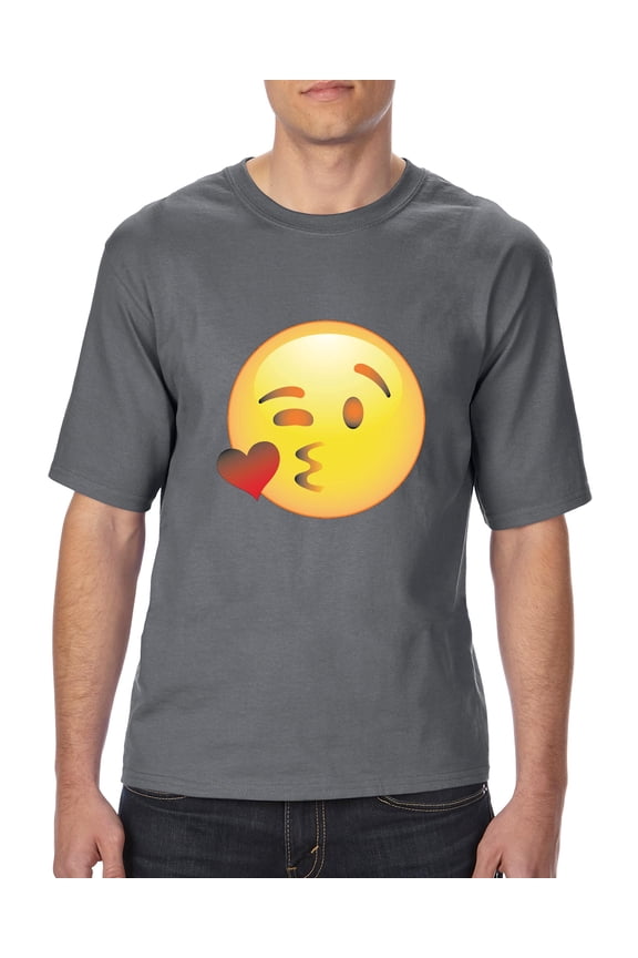 - Big Men's T-Shirt - Emoji Winky Face