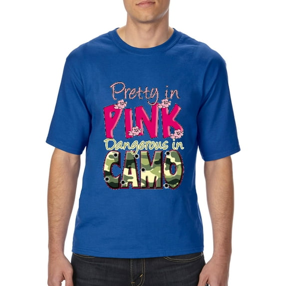 Artix - Big Men's T-Shirt - Pretty in Pink Dangerous in Camo