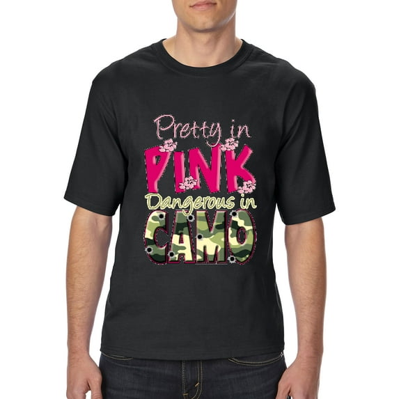 Artix - Big Men's T-Shirt - Pretty in Pink Dangerous in Camo