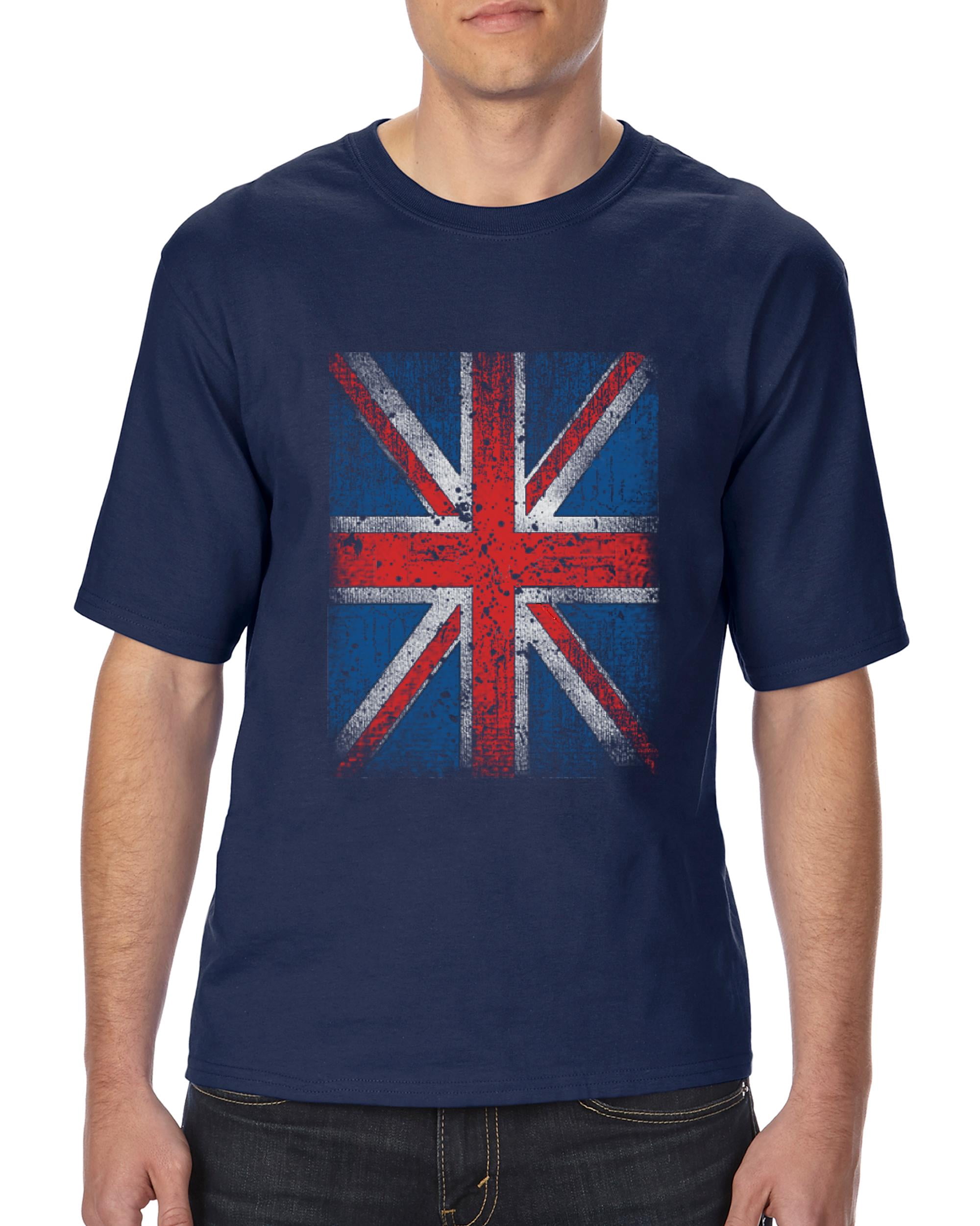 Queen Band Official T-Shirt - Union Jack Classic Logo Men's Navy Blue Tee - View #11