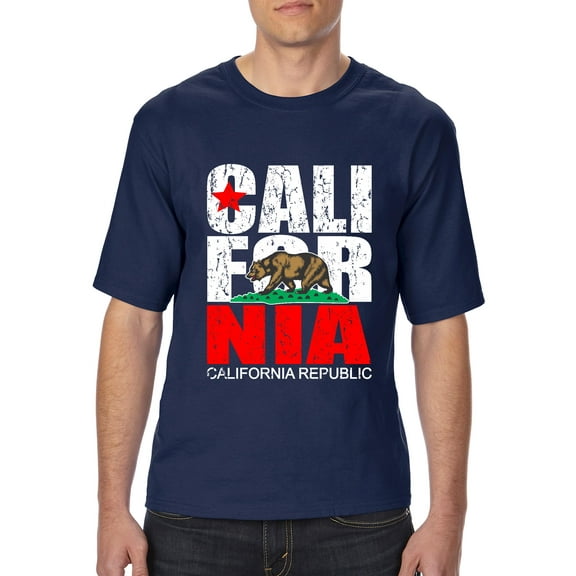 Artix - Big Men's T-Shirt, up to Tall Size 3XLT - California Cali