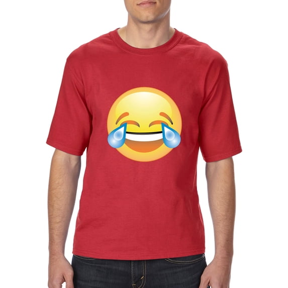 Artix - Big Men's T-Shirt, up to Tall Size 3XLT - Emoji Laughing Tears