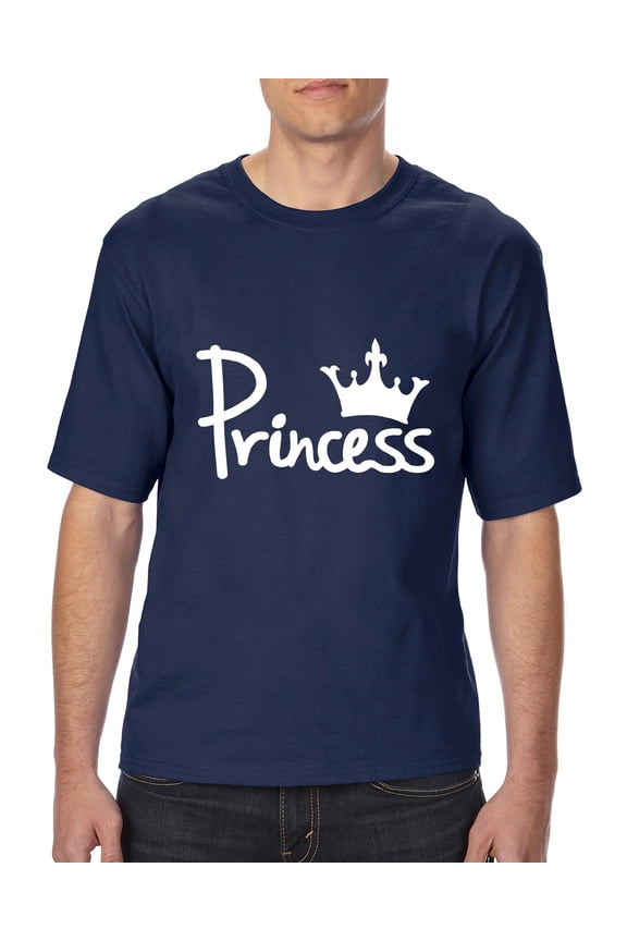 - Big Men's T-Shirt, up to Tall Size 3XLT - Princess Crown