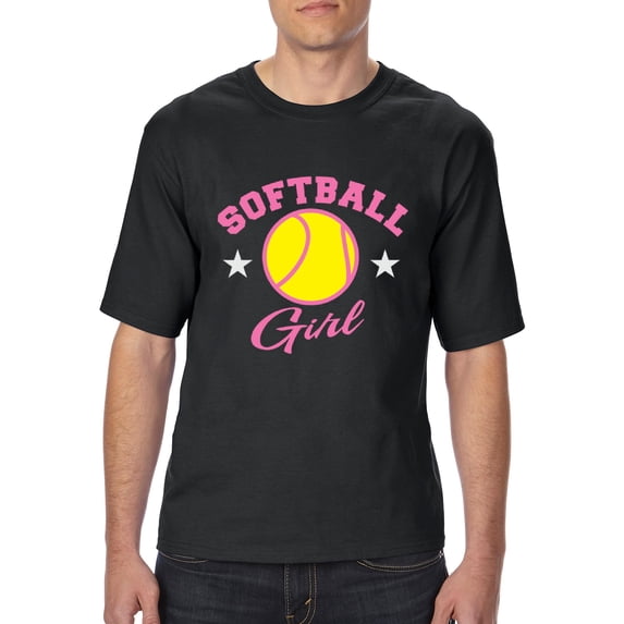 Artix - Big Men's T-Shirt, up to Tall Size 3XLT - Softball Girl