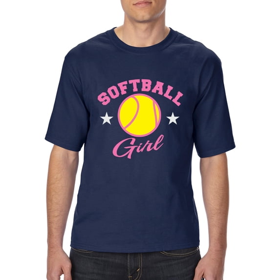 Artix - Big Men's T-Shirt, up to Tall Size 3XLT - Softball Girl
