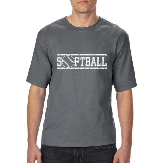 Artix - Big Men's T-Shirt, up to Tall Size 3XLT - Softball with Ball
