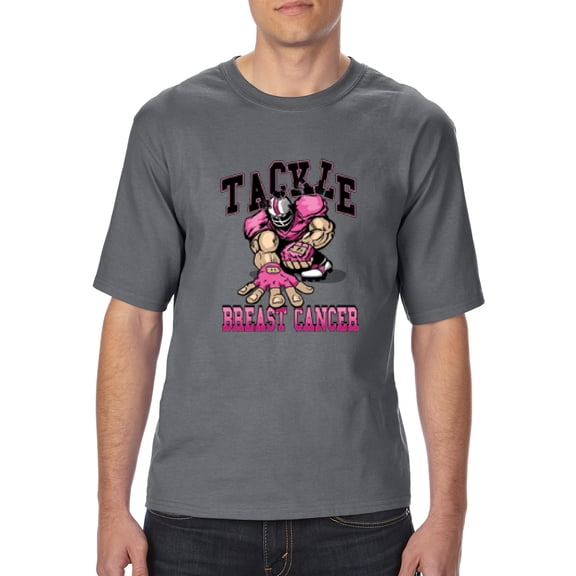 Artix - Big Men's T-Shirt, up to Tall Size 3XLT - Tackle Breast Cancer