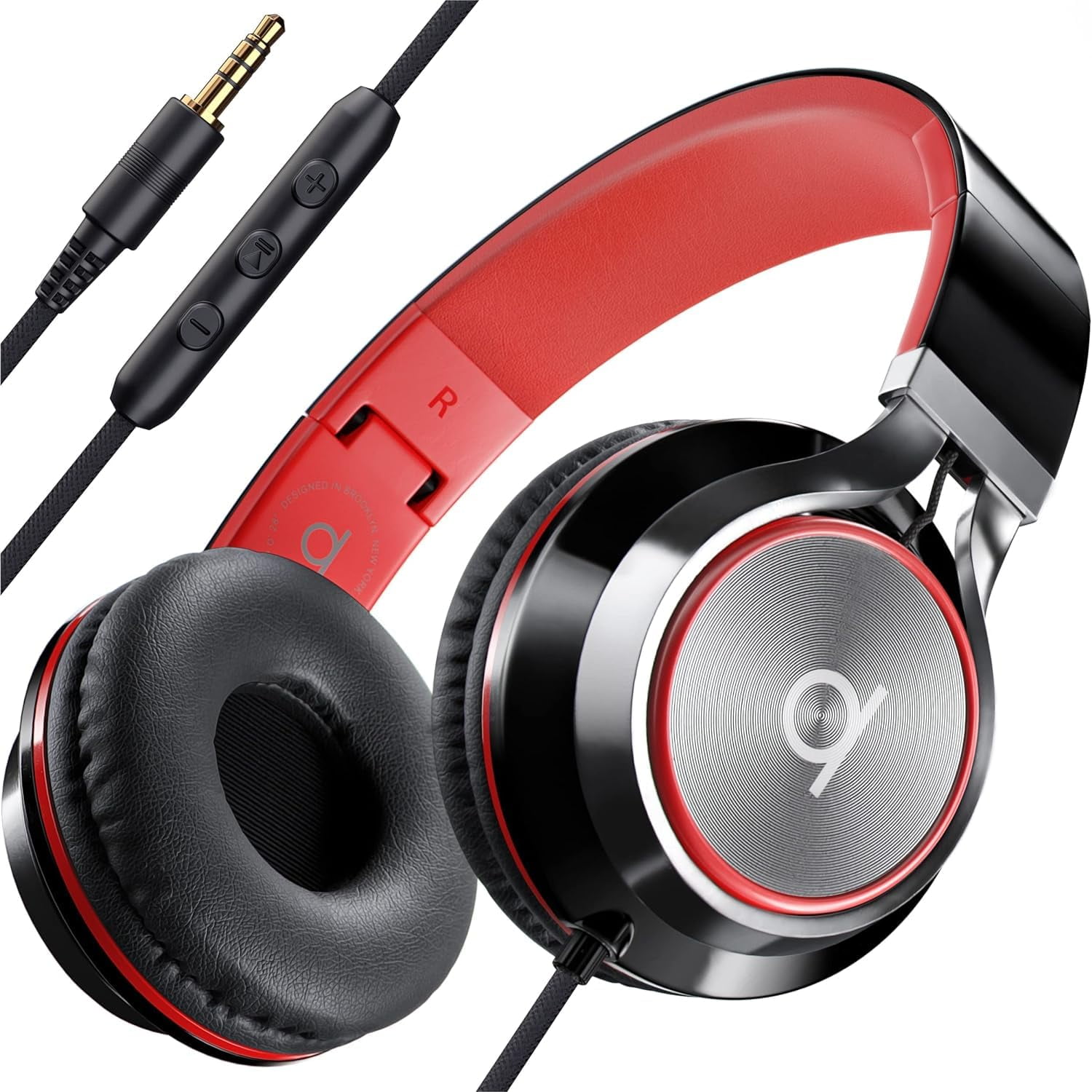 Long wired headphones with mic sale