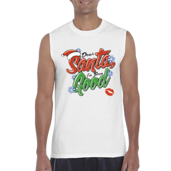 Artix - Men's Graphic T-Shirt Sleeveless - Christmas Dear Santa