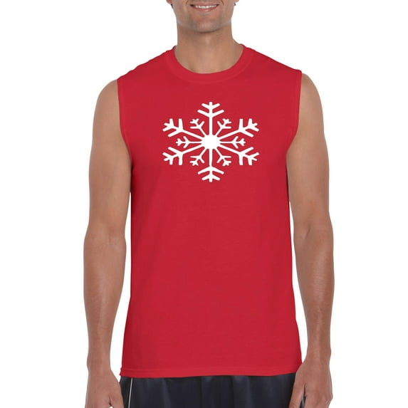 Artix - Men's Graphic T-Shirt Sleeveless - Christmas Snowflake
