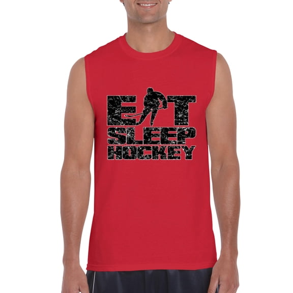 Artix - Men's Graphic T-Shirt Sleeveless - Eat Sleep Hockey