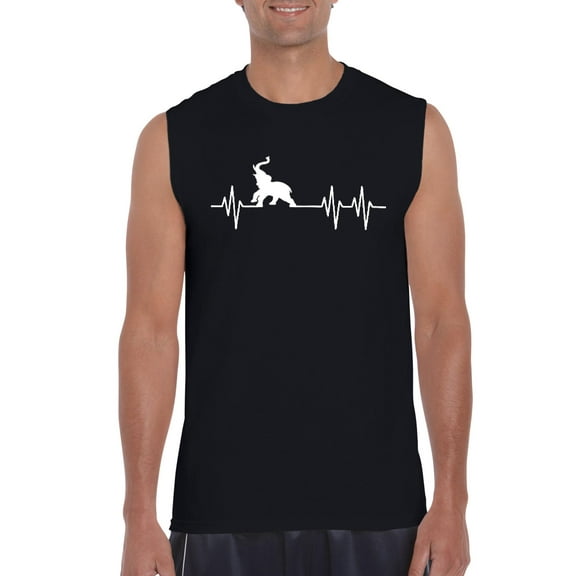Artix - Men's Graphic T-Shirt Sleeveless - Elephant Heartbeat