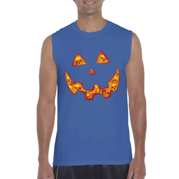 Artix - Men's Graphic T-Shirt Sleeveless - Halloween Costume Pumpkin Face
