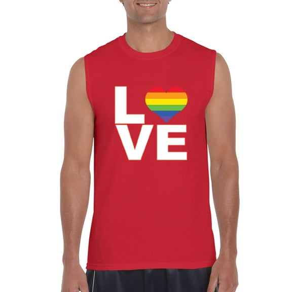 Artix - Men's Graphic T-Shirt Sleeveless - Love Rainbow