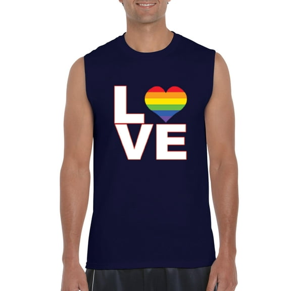Artix - Men's Graphic T-Shirt Sleeveless - Love Rainbow