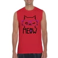 thumbnail image 1 of Artix - Men's Graphic T-Shirt Sleeveless - Meow Cute Cat Kitty, 1 of 5
