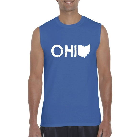 Artix - Men's Graphic T-Shirt Sleeveless - Ohio Map