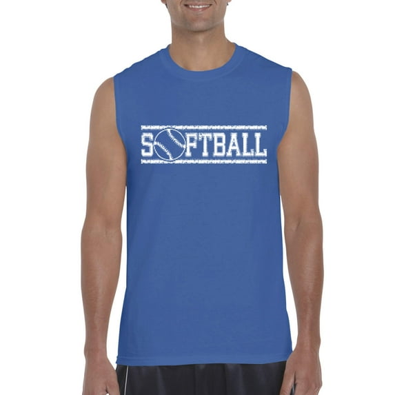 Artix - Men's Graphic T-Shirt Sleeveless - Softball with Ball