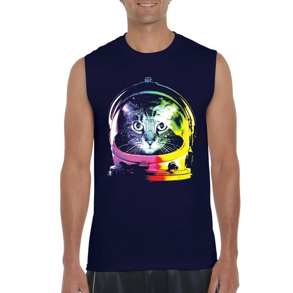 Artix - Men's Graphic T-Shirt Sleeveless - Space Cat