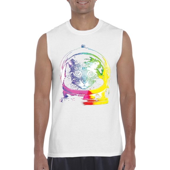 Artix - Men's Graphic T-Shirt Sleeveless - Space Cat