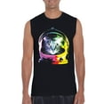 thumbnail image 1 of Artix - Men's Graphic T-Shirt Sleeveless - Space Cat, 1 of 5