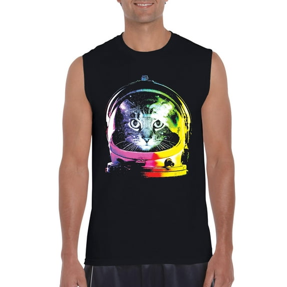 Artix - Men's Graphic T-Shirt Sleeveless - Space Cat