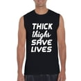 thumbnail image 1 of Artix - Men's Graphic T-Shirt Sleeveless - Thick Thighs Save Lives, 1 of 5