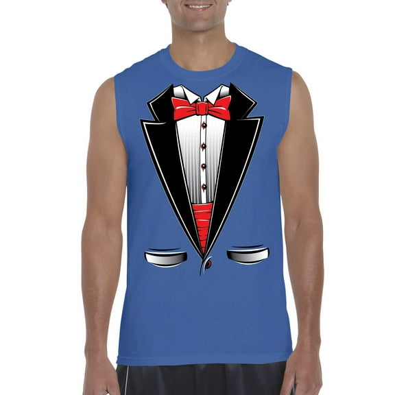 Artix - Men's Graphic T-Shirt Sleeveless - Tuxedo Prom Costume
