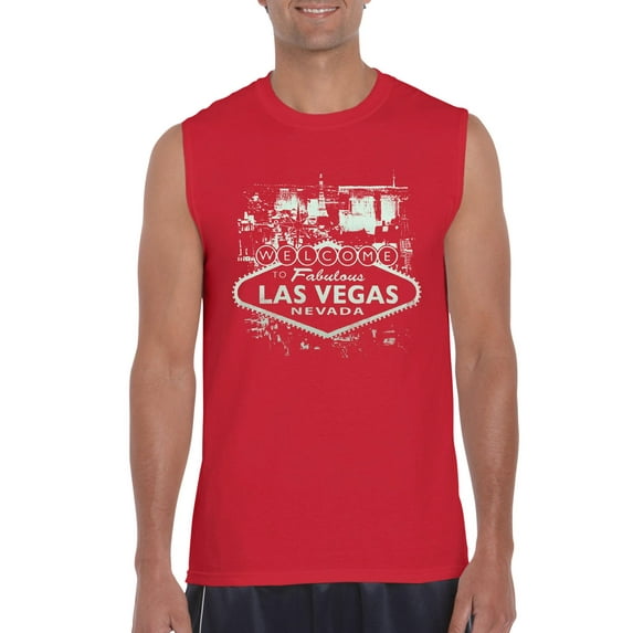 Artix - Men's Graphic T-Shirt Sleeveless - Welcome to Las Vegas Nevada