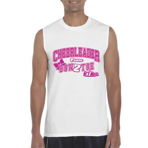 Artix - Men's Graphic T-Shirt Sleeveless, up to Men Size 3XL - Cheerleader Bow 2 Toe