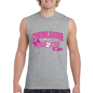 Artix - Men's Graphic T-Shirt Sleeveless, up to Men Size 3XL - Cheerleader Bow 2 Toe