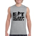 thumbnail image 1 of Artix - Men's Graphic T-Shirt Sleeveless, up to Men Size 3XL - Eat Sleep Hockey, 1 of 2