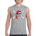 thumbnail image 1 of Normal is Boring - Men's Graphic T-Shirt Sleeveless, up to Men Size 3XL - Jolly Roger Skull & Crossbones, 1 of 2