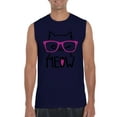 thumbnail image 1 of Artix - Men's Graphic T-Shirt Sleeveless, up to Men Size 3XL - Meow Cute Cat Kitty, 1 of 5