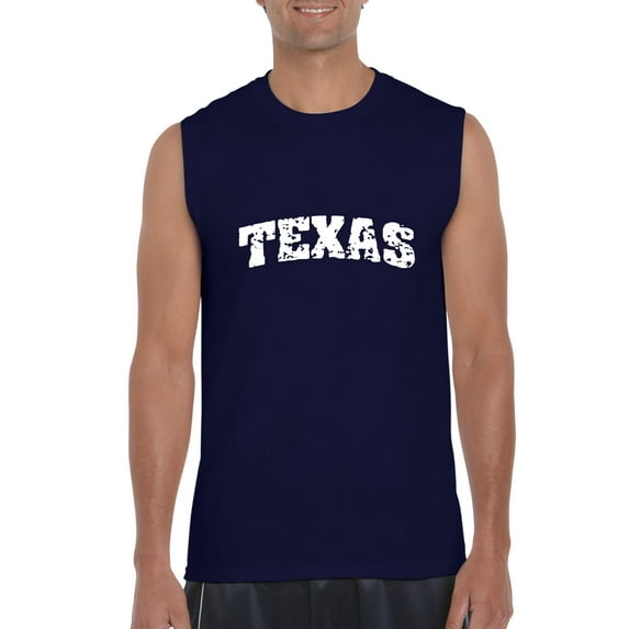 Artix - Men's Graphic T-Shirt Sleeveless, up to Men Size 3XL - Texas Flag