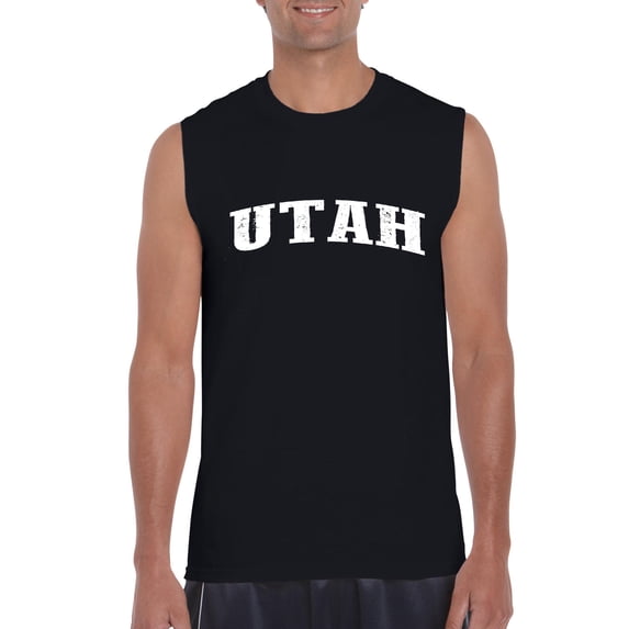 Artix - Men's Graphic T-Shirt Sleeveless, up to Men Size 3XL - Utah